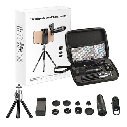 APEXEL 22X105 4-in-1 -objektiivisarja: teleskooppi, makro, laajakulma, kalansilmä