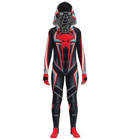 Spiderman Kids Boys Cosplay-asu, hupullinen asusetti juhlat 5-9v 8-9Y