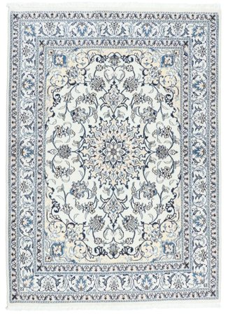 Nain Rug 144X200 Dark Grey/Grey Wool, Persia