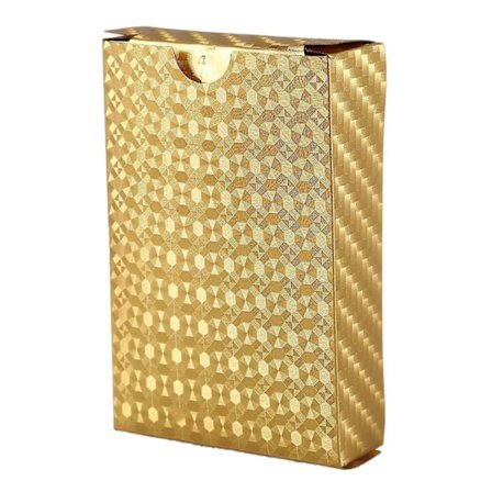 1 st 24K Guld Spelkort Plast Poker Spel Kortlek Folie Pokers Pack Kort Vattentätt Kort