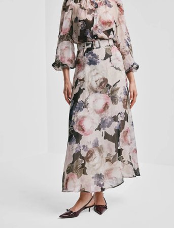 by Ti Mo Organza Maxi Skirt - Cream - M