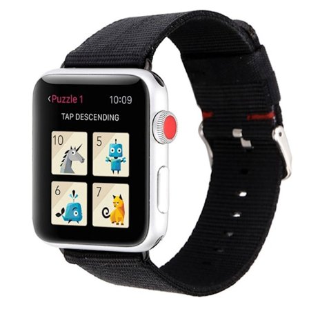 Apple Watch Series 5 40 mm klockarmband i nylon - Svart