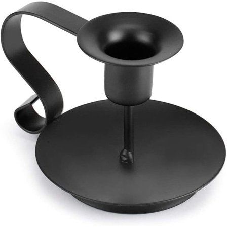 Mustat kynttilänjalat, taotut rautakynttilänjalat