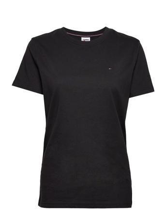 Tjw Basic Cn Knit S/S 25 T-shirt Top Sort Tommy Jeans