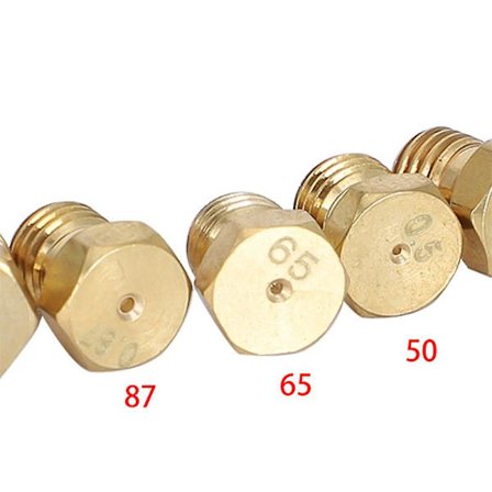 Fit Gas matlagningsapparater Set med 6 munstycken LPG-konverteringssats för Lpg Gas Burner Tråd M6*075 Universal Burner Gas Jet Munstycken