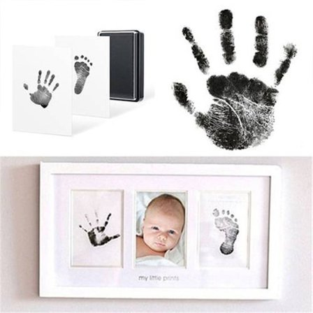 Baby Handavtryck Fotavtryck Imprint Kit Baby Souvenir Gjutning Nyfödd Fotavtryck Bläckdyna