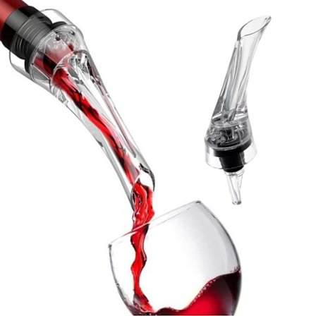 Vinlufter Karaffel til Vin Flaske Aerator sort