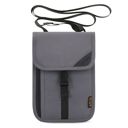 RFID-Blokerende Pas-Taske Pung Tegnebog MØRK GRÅ