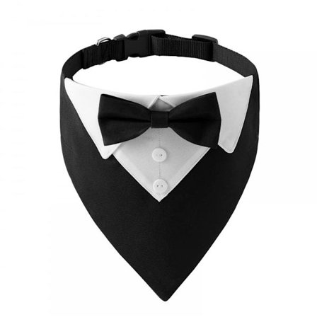 Hund Smoking Bandana Krage, Husdjur Fluga Krage Justerbar, Fluga och Slips Justerbar Halsduk för Små, Medelstora och Stora Hundar Jul, Bröllop