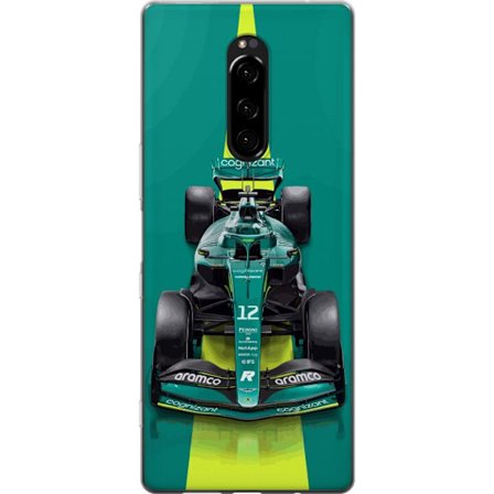Kompatibelt Mobildeksel til Sony Sony Xperia 1 Aston Martin Formel 1-bil i grønt racingdesign med moderne studiofølelse