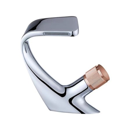 Vandfald Badeværelsesarmatur Krom Bassin Mixer Enkelt Hul Messing Ba