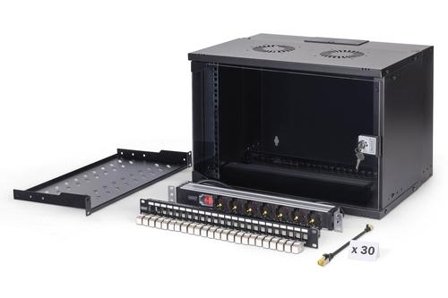 Digitus DN-49203-SET hylle 7U Veggmonterbar hylle Sort