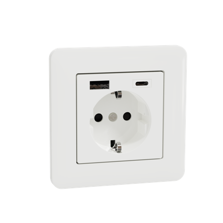 Schneider Electric WDE008271 Pistorasia 1-osainen Valkoinen, Kytkimet & pistorasiat