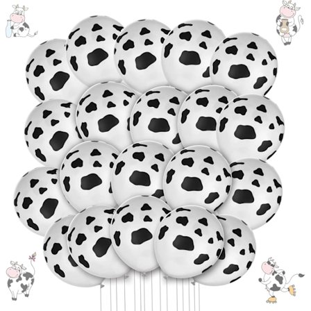 Ballonger Roliga Ko Tryck Ballonger Ko Latex Ballonger För Barnens Födelsedag Western Cowboy Gårdsfest Dekoration Tillbehör 24 Stycken