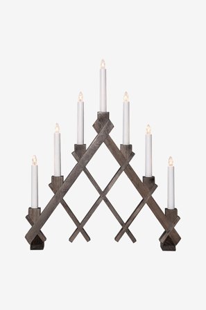 Star Trading - Ljusstake Rut - Brun - Adventsljusstakar - Från Homeroom