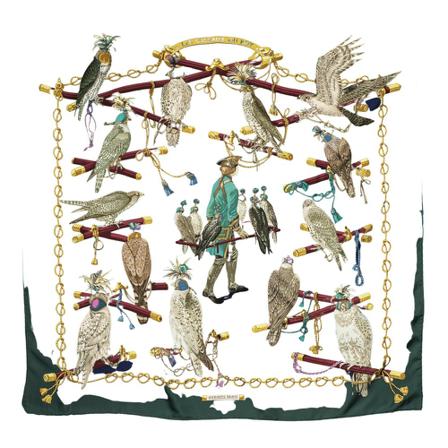 Hermès Vintage, Pre-owned Scarf Groen, Dames, Maat:ONE Size