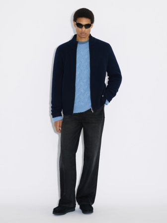 Holzweiler - Zip-Up Wool Cardigan - Navy - Mens - XXL