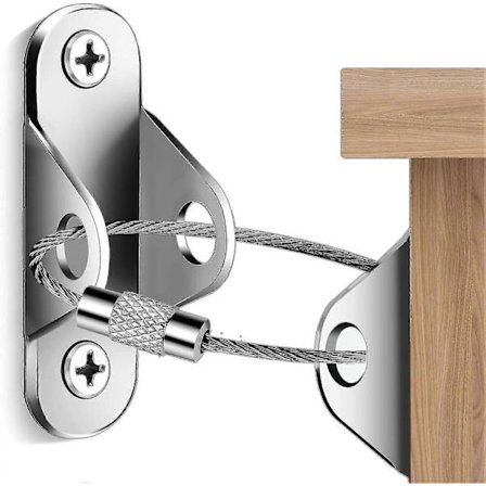 6 st Möbelankare Kit För Barnsäkerhet, Möbelremmar Används För Att Förhindra Fall Och Tippskydd, Byrå Eller Skåp Till Väggankare