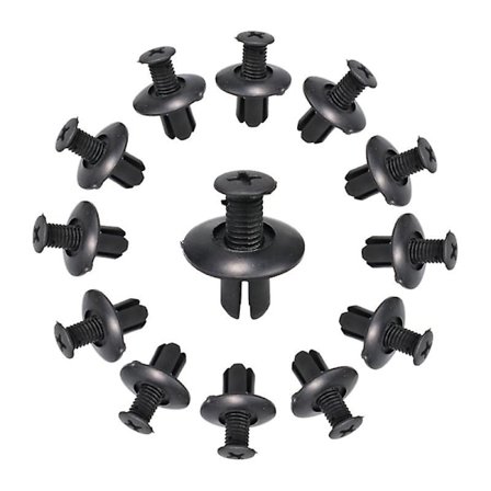 200 stk. Universal bil kofanger skærm 8mm hul plastik nitter fastgørelsesskrue bil fastgørelsesklips til Nissan Toyota Focus Kia