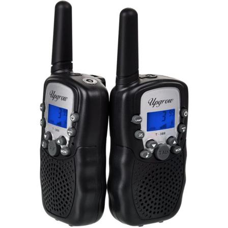 Walkie Talkies Set Med 2 Barnradioenheter 3 Km Räckvidd Svart