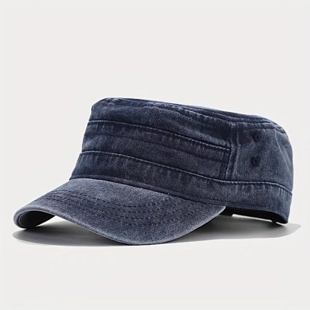 Flat Top Caps Herrehatt Vår Sommer Vasket Slitt Vintage Casual Baseballcaps Essensiell Allsidig Utendørs Reisehatt, Passer for Kvinner