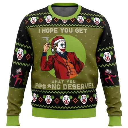 23 Ha Merry Christmas Klovn Juletrøjegave Julemands pullover herre 3D sweatshirt og toptøj style 4 L