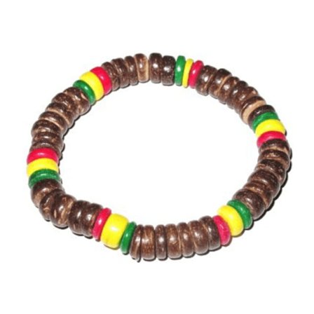 Rasta armbånd - Perler brun