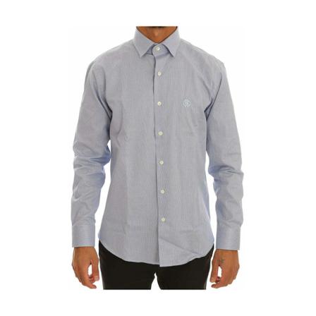 Just Cavalli, Formal Shirts Blauw, Heren, Maat:L