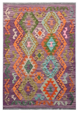 Pequeño Kilim Afghan Old Style Alfombra 104X154 Lana