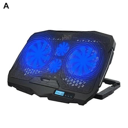 S18 Laptopställ Justerbart 4 Tysta Fläktar ABS Kontroll Fläkthastighet Notebookhållare Kylplatta för Notebook