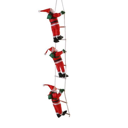 25 cm Hængende Julemand Klatrer Rebstige Udendørs Julehave Dekoration