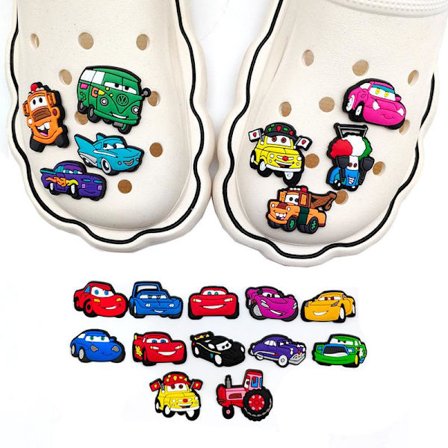 20 Pieces 3D Slippers Ornaments (Lightning McQueen), Shoe Charm