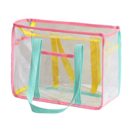 Gennemsigtig makeup håndtasker stor kapacitet lynlås lukning transparent PVC taske til svømning strand fri størrelse