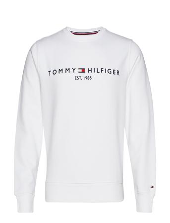 Tommy Logo Sweatshirt Sweat-shirt Tröja Vit Tommy Hilfiger