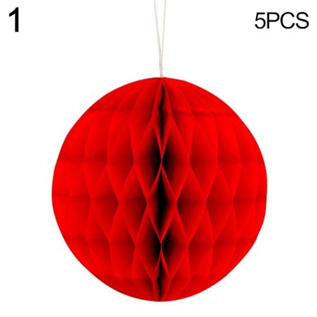 5 st kinesiska papper lykta papper Pom Poms 1 1 1