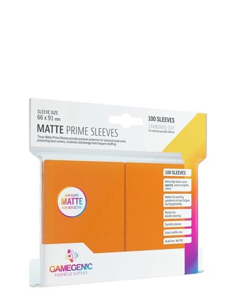 Matte Prime Sleeves Orange Orange Gamegenic