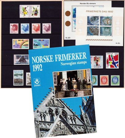 Norge - Årsmappe 1992 - Postfrisk