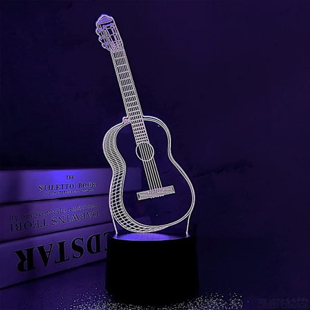 3D Hologramlampa Sköldpadda Nattljus Optisk Illusion Lampa LE