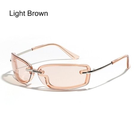 Y2K Solglasögon omslag LJUSBRUNA Light Brown