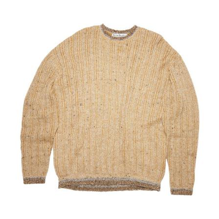 Acne Studios, Round-neck Knitwear Bruin, Heren, Maat:L