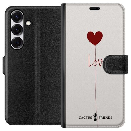 Yhteensopiva Lompakkokotelo Samsung Samsung Galaxy S25 Cactus and Friends - Love Balloon Minimal