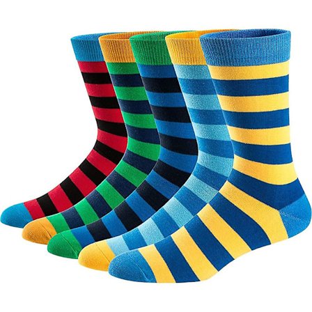 Morsomme herresokker Fargerike funky mønstrede bomullsokker