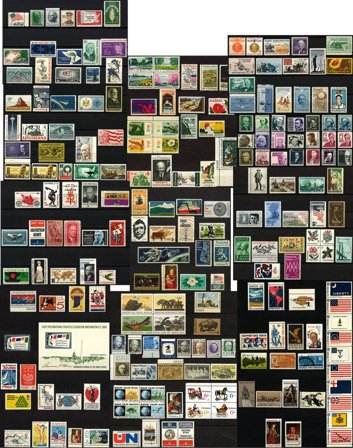 USA 1961-1970 - Postfrisk samling med 218 frimærker og 1 miniark