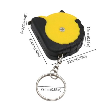 1M Multipurpose Målebånd Med nøkkelring Bærbar Liten Myk