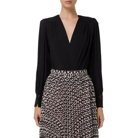 Elisabetta Franchi, Blouses Zwart, Dames, Maat:S