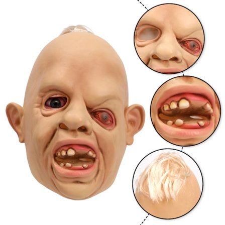 Skeløjet monster latexmaske Deluxe Goonies Halloween udklædning kostume