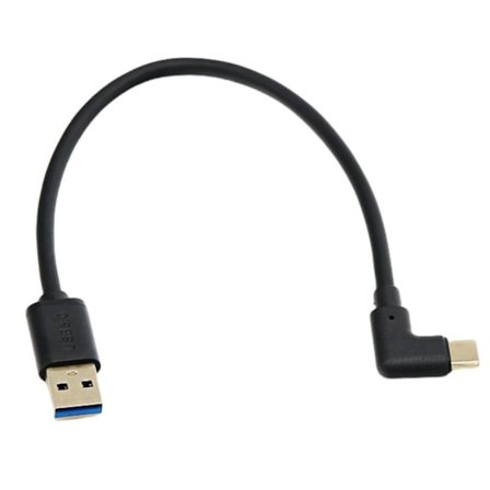 USB3.0 Type C Albue Vinkel Opladerkabel 60W Hurtig Opladning 10Gbps Hurtig Dataoverførsel Kabel PC Metal Tekstur