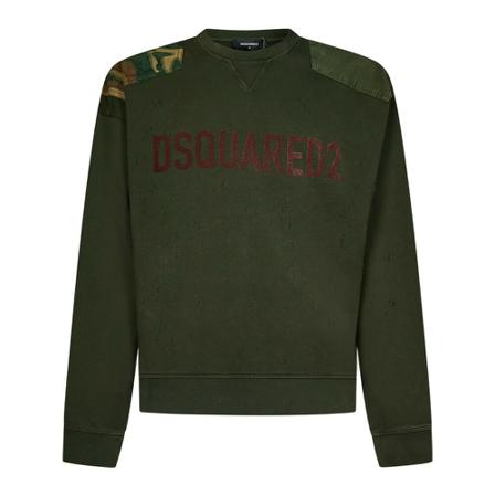 Dsquared2, Sweatshirts Zielony, Mężczyzna, Rozmiar: S