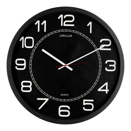 UNILUX Väggur mega 57,5cm svart - Lyreco - Kontorsmöbler och inredning - Väggur - Väggur