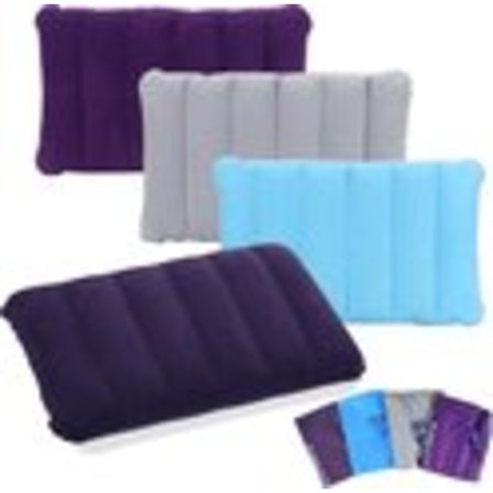 ING Uppblåsbar kudde, 4-delars set, camping resekudde, luftmadrass, kudde, sammet